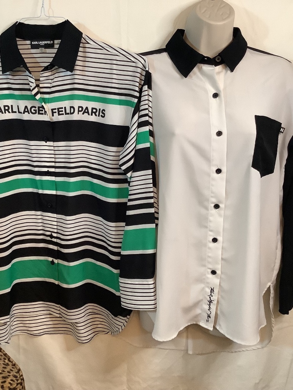 EUC Karl Lagerfeld blouses button down long sleeve sz. XS oversized stylish
